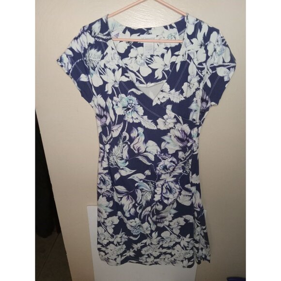 Soft Surroundings Floral Shapely Anywhere Faux Wrap Dress Size M 25272 Tropical - Picture 4 of 4